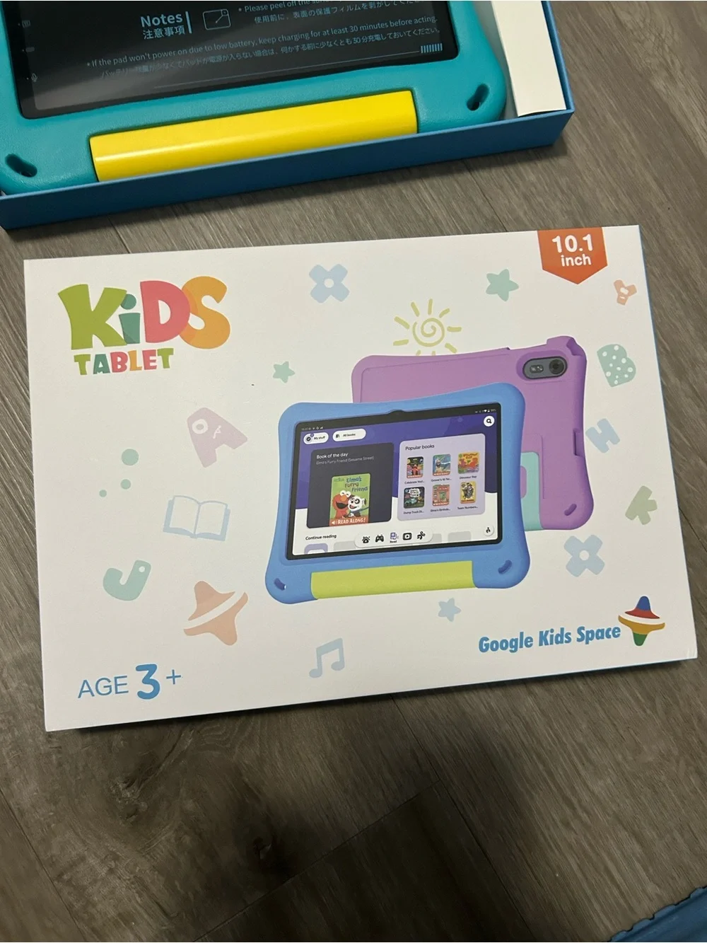 Kids Tablet with Blue Protective Case and Yellow Handle - Brand Unspecified